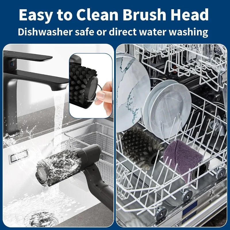 Electric Grill Brush Rechargeable 3 Powerful Speed BBQ Grill Brush for Outdoor Grill Adjustable Stainless Steel Rotary Brush