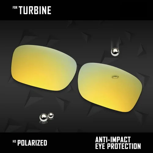 OOWLIT Polarized Replacement Lenses for Oakley Turbine Sunglasses