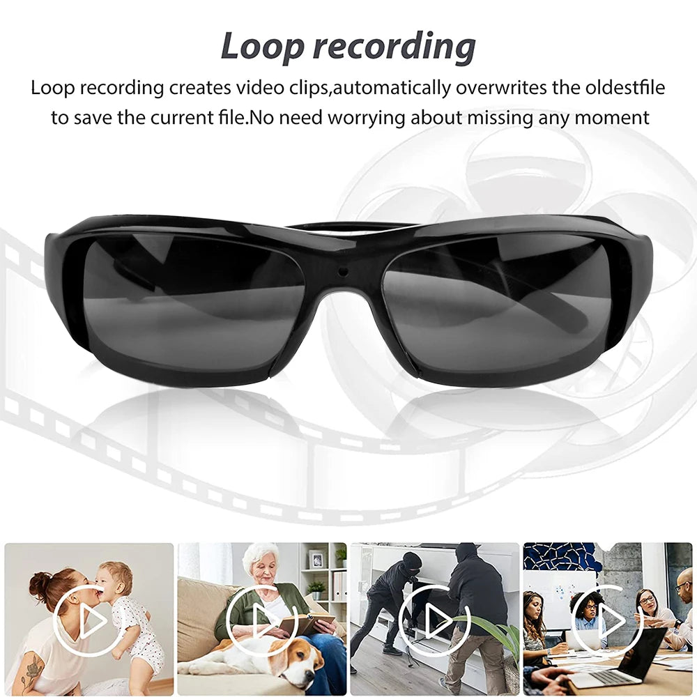 HD 1080P Wearable Mini Glasses Camera | Portable Sports & Security DVR