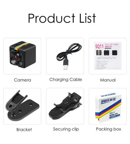 SQ11 Ultra-Small Mini Security Camera | Night Vision & Sport DV Recorder