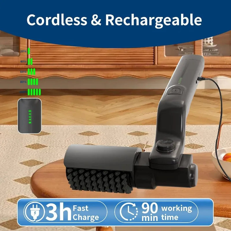 Electric Grill Brush Rechargeable 3 Powerful Speed BBQ Grill Brush for Outdoor Grill Adjustable Stainless Steel Rotary Brush