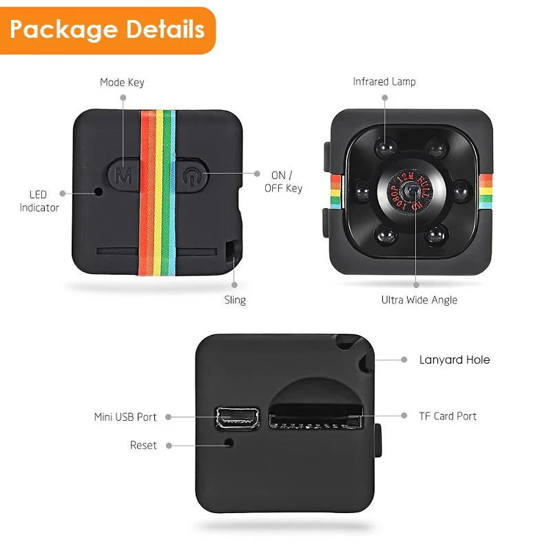SQ11 Ultra-Small Mini Security Camera | Night Vision & Sport DV Recorder