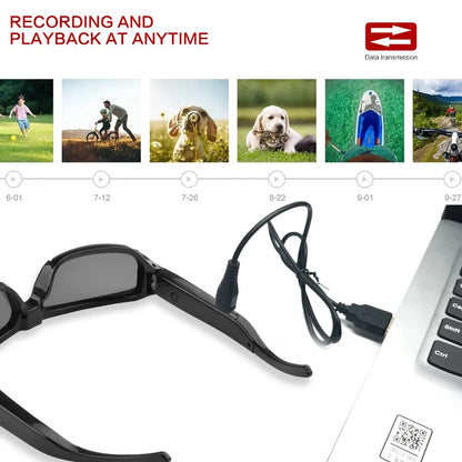 HD 1080P Wearable Mini Glasses Camera | Portable Sports & Security DVR