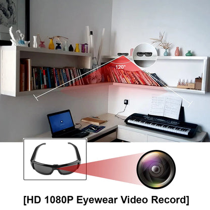 HD 1080P Wearable Mini Glasses Camera | Portable Sports & Security DVR