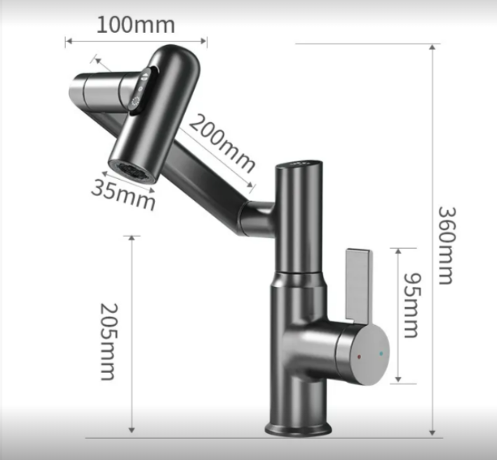 Rotating Digital Basin Faucet